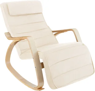 tectake Fotel bujany Onda - beżowy 403527 - Fotele tectake Fotel bujany Onda - beżowy 403527 - Fotele - miniaturka - grafika 1