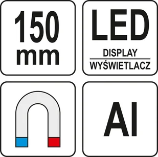 Yato POZIOMNICA ELEKTRONICZNA 150 MM MAGNETYCZNA MASZYNOWA - Poziomice, łaty, miary - miniaturka - grafika 7