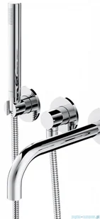 Omnires Y bateria wannowa 5-otworowa podtynkowa chrom Y1237/1CR - Baterie podtynkowe - miniaturka - grafika 3