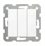 Wyłączniki światła i elektryczne - Viko Włącznik potrójny biały Karre Panasonic - miniaturka - grafika 1