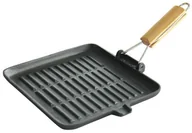 Patelnie - Kinghoff Patelnia żeliwna GRILLOWA 24x24 cm, indukcja KH-1107 - miniaturka - grafika 1