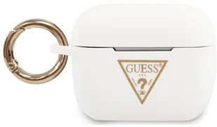 Guess Guess GUACAPLSTLWH Silikonowe etui Triangle Logo AirPods Pro biały GUACAPLSTLWH - Inne akcesoria audio-wideo - miniaturka - grafika 4