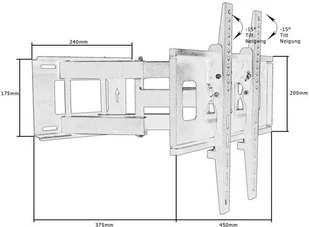 MOUNTY REGULOWANY UCHWYT ŚCIENNY TV LCD PLAZMA 26-65 CALI 40070156 - Uchwyty do telewizora - miniaturka - grafika 7
