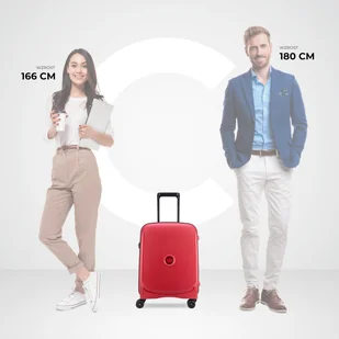 Delsey Walizka kabinowa poszerzana Belmont+ SLIM 55 cm Czerwona 003861803-04 - Walizki - miniaturka - grafika 9