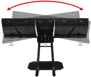 vidaXL Pług śnieżny do quada, 150x38 cm, czarny - Łopaty i widły - miniaturka - grafika 4