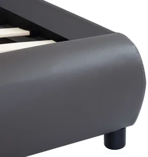 vidaXL Rama łóżka z LED, szara, sztuczna skóra, 160 x 200 cm - Łóżka - miniaturka - grafika 7