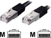 Kable miedziane - Equip Patchcable crossover C5e SF/UTP 1m black - 705910 - miniaturka - grafika 1