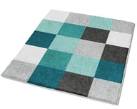 Dywaniki łazienkowe - Kleine Wolke dywanik do toalety caro, turkusowy, 55 x 65 cm 5426675539 - miniaturka - grafika 1