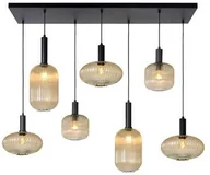 Lampy sufitowe - Lucide Maloto 45386/07/62 lampa wisząca zwis 7x40W E27 złota/czarna - miniaturka - grafika 1