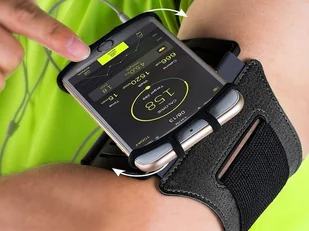 VUP+ Etui opaska sportowa armband VUP+ na ramię do telefonu Czarne 8158X1 - Etui i futerały do telefonów - miniaturka - grafika 3