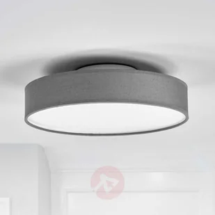 Szara, tekstylna lampa sufitowa LED Saira, 30 cm - Lampy sufitowe - miniaturka - grafika 2
