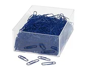 Artykuły biurowe - Wedo 901244603 spinacza biurowego (wykonana z metalu 27 MM, w osłonie z tworzywa sztucznego w przezroczystej puszce) 1000 sztuki, niebieskie 901244603 - miniaturka - grafika 1