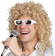 Dodatki do strojów karnawałowych - Boland boland 86404 dorośli peruka z okularami Singer, One Size - miniaturka - grafika 1