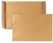 Teczki i skoroszyty - POSTHORN Dno o wyglądzie pnia róg pocztowy 07070610 składana torba z zamkiem, pasek zaklejający, 10 sztuki, C4, 229 X 324 X 40 MM, z papieru typu kraft 130 G, brązowy 07070610 - miniaturka - grafika 1