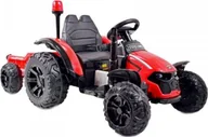 Jeździki dla dzieci - Import SUPER-TOYS SUPER-TOYS SUPER TRAKTOR TRUCK Z PRZYCZEPĄ I KOGUTEM MIĘKKIE KOŁA MIĘKKIE SIEDZENIE PILOT/HZB200  HZB-200-CZERWONY - miniaturka - grafika 1