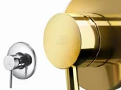 Baterie podtynkowe - Paffoni Bateria prysznicowa podtynkowa 1-drożna LIGHT złota LIG010HG - miniaturka - grafika 1