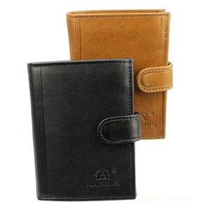Andrus Portfel Męski Skórzany (PL) Skóra Licowa Duży Pionowy Z Zapięciem Dwa Skrzydełka Poziomy Suwak - Portfele - miniaturka - grafika 7