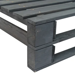 vidaXL Ogrodowa ławka narożna z palet, drewno FSC, szara - Ławki ogrodowe - miniaturka - grafika 4