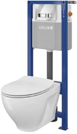 Stelaże i zestawy podtynkowe do WC - Cersanit Zestaw podtynkowy Fargo z miską bezkołnierzową SZWZ1004496282 - miniaturka - grafika 1