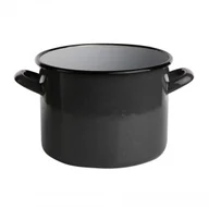 Garnki - Emalia Silesia Rybnik GARNEK PROSTY 4,4L ŚR.20CM WYS.15CM SZARY NAKRAPIANY - miniaturka - grafika 1