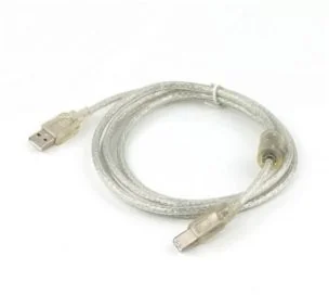 Gembird Kabel USB AM-BM USB 2.0 +ferryt 4,5m przezroczysty CCF-USB2-AMBM-TR-15 - Huby USB - miniaturka - grafika 2