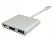 Adaptery i przejściówki - Przejściówka Adapter Usb-c Hdmi 4K Usb 3.0 Hub 3w1 - miniaturka - grafika 1