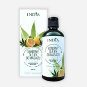 Olejki i świece do masażu - India Cosmetics India Konopny olejek do masażu cytrusowy 100ml - miniaturka - grafika 1