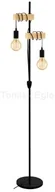 Lampy stojące - Eglo Lampa podłogowa TOWNSHEND LED czarna/drewniana 32919 - miniaturka - grafika 1