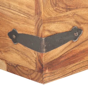 vidaXL Skrzynia, 40x40x40 cm, lite drewno akacjowe vidaXL - Pudła i pojemniki do przechowywania - miniaturka - grafika 31