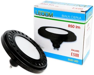 Ledom ES111 SMD 175-265V 9W 850lm 3000K biała ciepła czarna 249594 - Żarówki LED - miniaturka - grafika 2