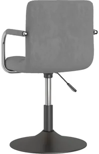 Fotel biurowy, krzesło biurowe vidaXL Obrotowe krzesło biurowe, jasnoszare, tapicerowane aksamitem! 334606 - Fotele i krzesła biurowe - miniaturka - grafika 6