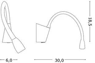 Ideal Lux Lampa Ścienna Goose Ap1 Bianco 142708 Wys. 18,5 142708 - Lampy ścienne - miniaturka - grafika 2
