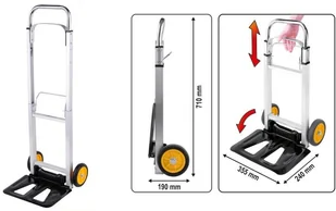 Vorel SKŁADANY WÓZEK MAGAZYNOWY 90 KG 78661 zakupy dla domu i biura 78661 - Wózki magazynowe - miniaturka - grafika 2
