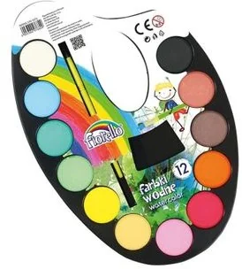 Fiorello Farby wodne na paletce 12 kolorów FIORELLO - Przybory szkolne - miniaturka - grafika 2
