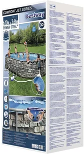 Bestway Lumarko Owalny basen Power Steel Comfort Jet Series, 610x366x122 cm 92855 VidaXL - Baseny ogrodowe Bestway Lumarko Owalny basen Power Steel Comfort Jet Series, 610x366x122 cm 92855 VidaXL - Baseny ogrodowe - miniaturka - grafika 10