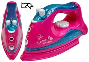 Różowe Żelazko Zestaw do Prasowania Deska Wieszaki 4847 - Zabawki AGD - miniaturka - grafika 6