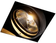 Oprawy, klosze i abażury - QAZQA Oprawa do wbudowania czarna GU10 AR111 Trimless - Oneon - miniaturka - grafika 1