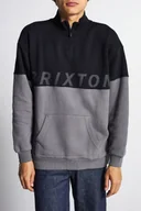 Bluzy dla chłopców - BRIXTON bluza męska BRIXTON DIMENSION 1/2 ZIP Black - miniaturka - grafika 1