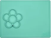 Miseczki i talerzyki dla dzieci - EZPZ Silikonowa mata do zabawy z pojemniczkami Flower Play Mat, 2 w 1, miętowa - miniaturka - grafika 1