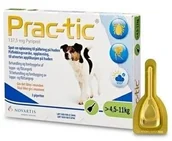 Artykuły przeciw pasożytom - Agro Kutno Prac-tic 137,5mg 4,5-11kg) roztwór do nakraplania dla psów 3 pipety - miniaturka - grafika 1