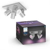 Systemy inteligentnych domów - Philips Philips Hue Argenta Plate/Spiral 4x5.7W - Alu 915005762601 - miniaturka - grafika 1