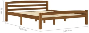 vidaXL Lumarko Rama łóżka, miodowy brąz, lite drewno sosnowe, 160 x 200 cm 322079 - Łóżka - miniaturka - grafika 6