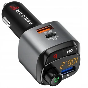 Feegar FEEGAR Q100 PRO Transmiter FM Głośnomówiący Zestaw Bluetooth Ładowarka QC 3.0 PD 36W - Transmitery FM - miniaturka - grafika 3