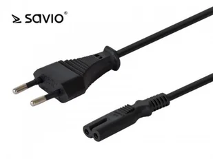 Elmak SAVIO CL-105 Kabel zasilający płaski ósemka 2pin 3m SAVIO CL-105 - Kable komputerowe i do monitorów - miniaturka - grafika 3