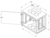 Szafy rack - Triton Szafa Szafa 19" DELTA/U 15U/600 RUA-15-AS6 - RUA-15-AS6-CAX-A1 - miniaturka - grafika 1
