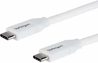 Kable USB - StarTech 4 m 13 ft USB C to USB C Cable 5A PD - USB 2.0 USB-IF Certified - kabel USB - USB-C (M) do USB-C (M) - USB 2.0-5 A - 4 m - biały USB2C5C4MW - miniaturka - grafika 1