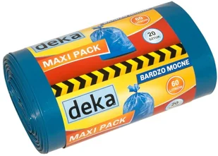 DEKA WORKI MAXI PACK BARDZO MOCNE NIEBIESKIE 60L A20 - Worki na śmieci - miniaturka - grafika 2
