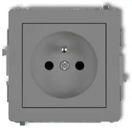 Gniazdka elektryczne - Karlik Deco szary mat gniazdo pojedyncze z uziemieniem 27DGP-1z 27DGP-1z - miniaturka - grafika 1