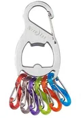 Breloki - Nite Ize Karabinek na klucze z otwieraczem KeyRack+ S-Biner Nite Ize - stainless steel KRB2-11-R6 - miniaturka - grafika 1