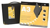Pudła i pojemniki do przechowywania - Goldline Złota Line Portfolio Binder Vinyl metalowe narożniki do 25 koszulek 3 pierścienie A3 Czarny BPCJ1A3BKZ - miniaturka - grafika 1